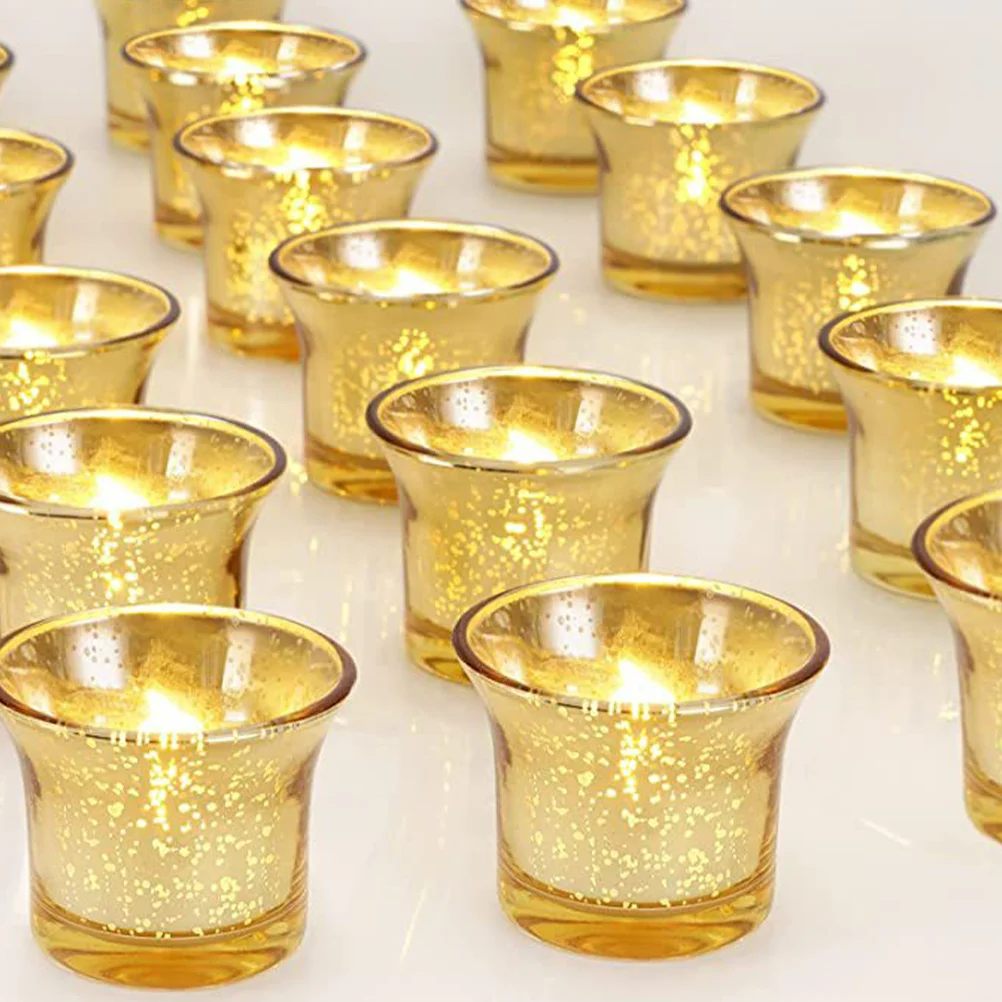 

12Pcs Holder Drip Protector Compact Lightweight Elegant Table Decoration Cups Candlestick Holder