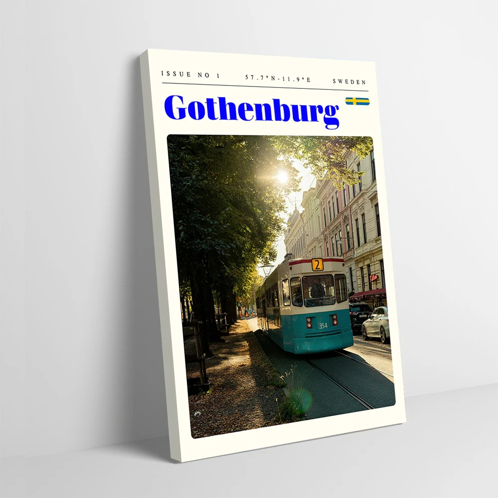 Gothenburg Sweden Travel Art Printing Poster Pictures Wall Art Canvas Painting Gift for Gaming Room Decoration Home Interior