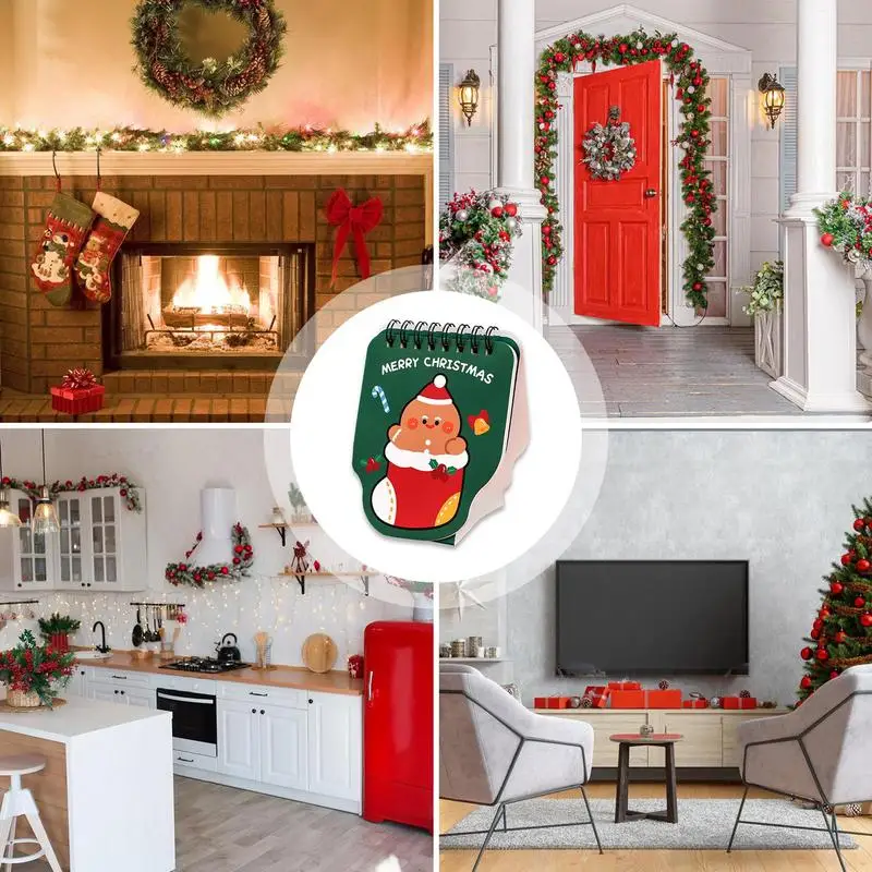 메리 크리스마스 달력 소형 달력 플래너, 탁상용 유연한 테이블 달력, 다기능 스탠딩 데스크 달력, 가정용