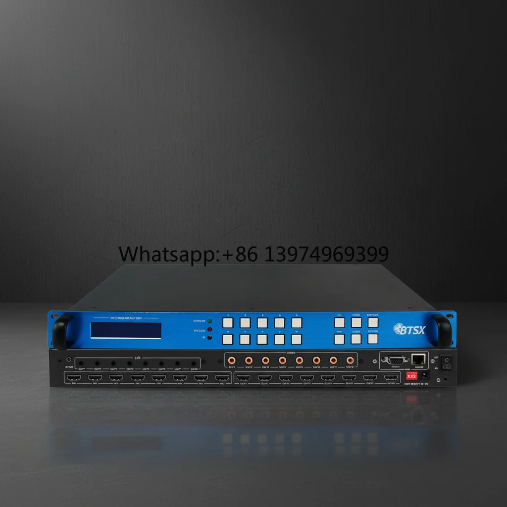 4K HDMI 2.0 Matrix Switch 8 in 8 Out for Classroom, HDCP2.2 7.1 Audio, Video Scaling & IR Remote Control
