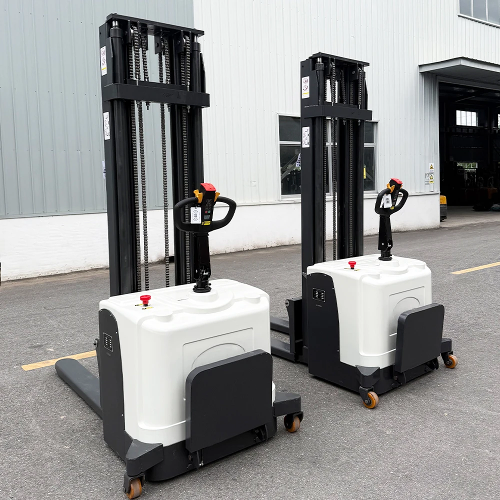 Electric Stand on Stacker Lift Height Powered Stacker for Warehouse Logistics and Factory Material Handling Certification Custom