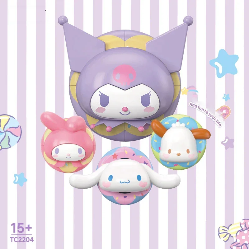 Sanrio Qman серии строительные блоки Kuromi аниме персонаж магниты на холодильник креативные украшения дома игрушки для детей