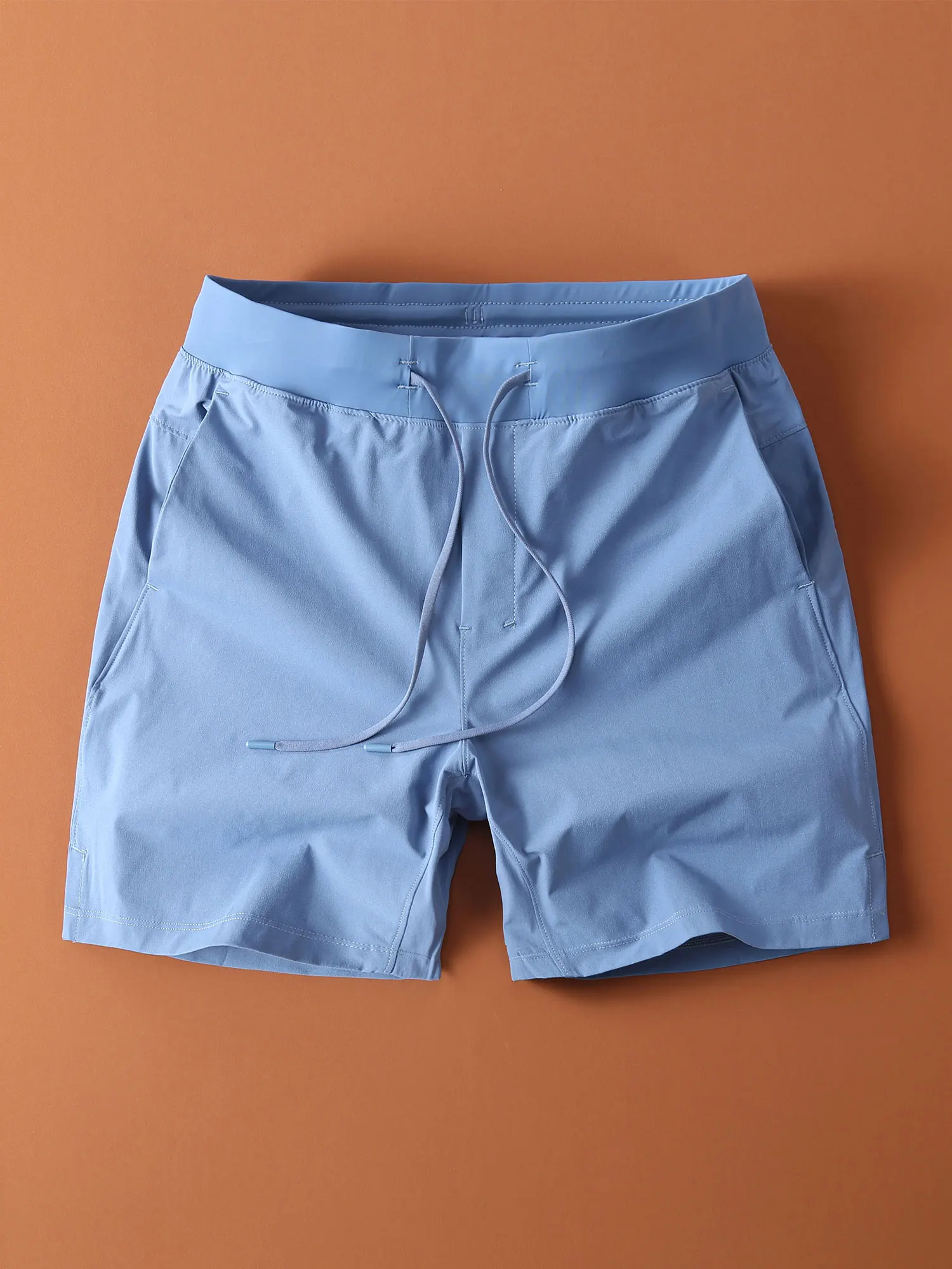 Men's Ice Silk Quick Dry Breathable Summer Shorts Casual Sporty Four-Quarter Thin Outerwear Elastic Slim Fit Leisure Pants