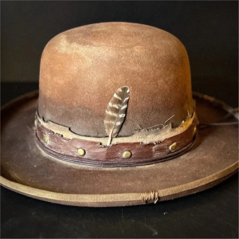 A domed felt hat is fashionable pure top