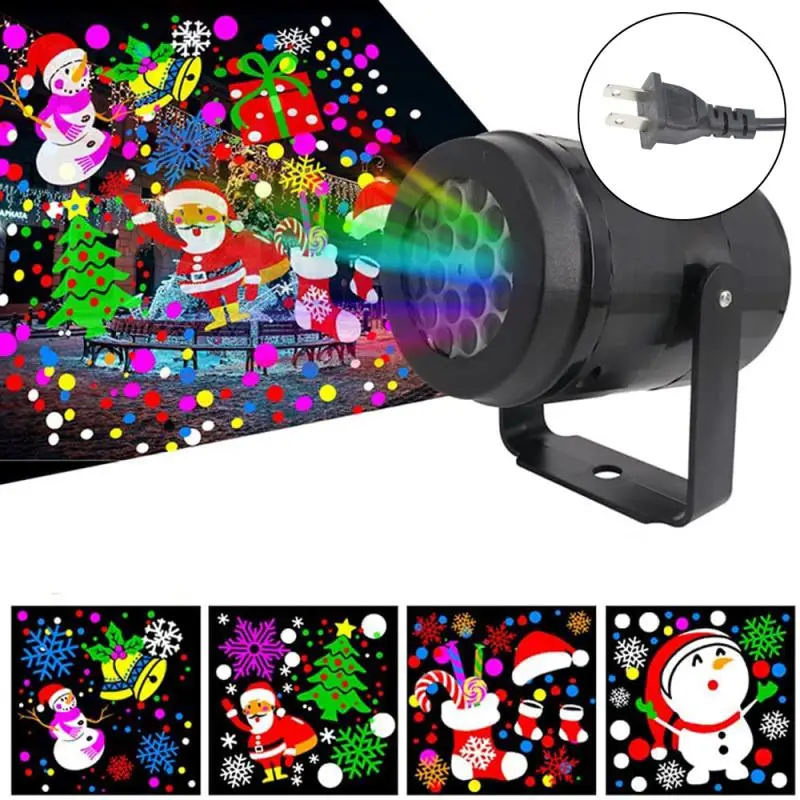 Multiple Patterns Christmas Projector Decoration Indoor Lighting LED Laser Projector Snowflake Lamp Party New Year Outdoor Home