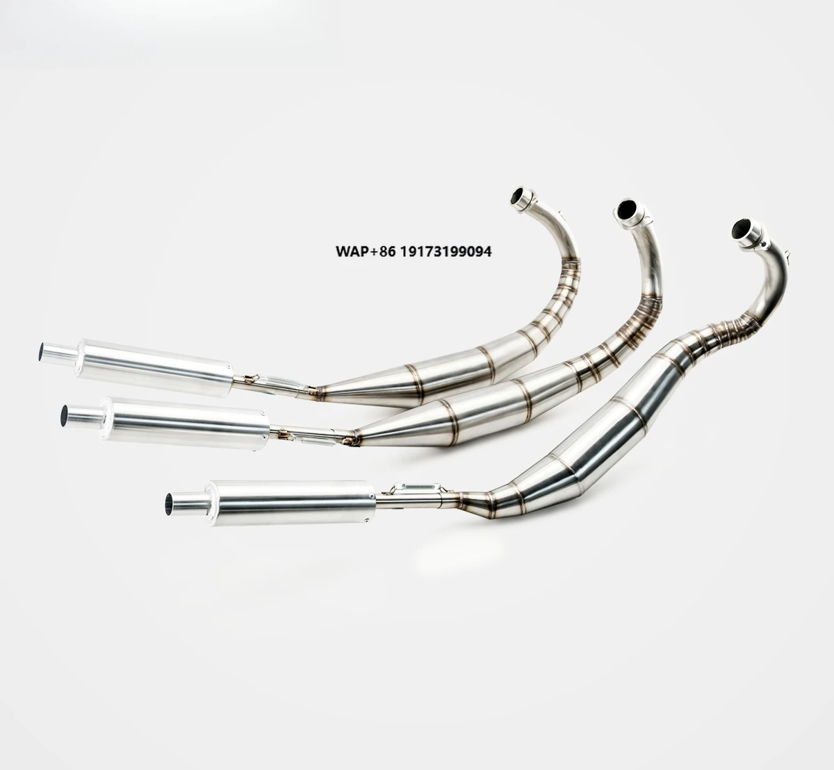 

New KH250 Retro Motorcycle 3-into-3 Stainless Steel Exhaust System High Temp Corrosion Resistance Full Sound Exact Fit