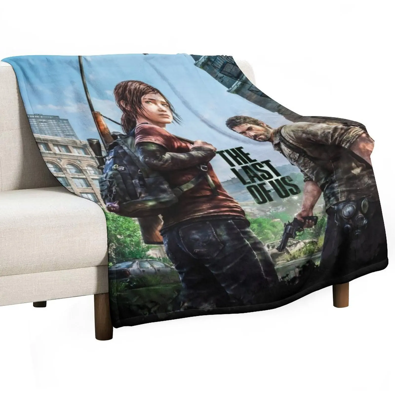 The Last of Us - Joel & Ellie Throw Blanket Giant Sofa Custom bed plaid Blankets