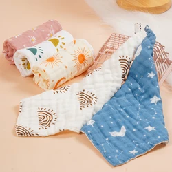 Kangobaby # Mijn Zacht Leven #5Pcs Set Nieuwe Mode Baby Mousseline Katoenen Gezicht Handdoek Ademend Pasgeboren Wasdoek Maat 25X25Cm