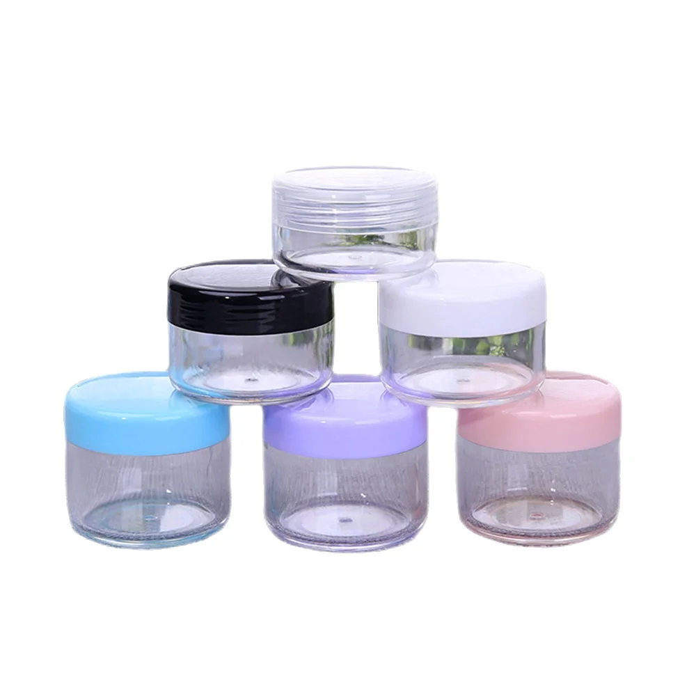 Pot rond en plastique africain pour échantillon de crème, pots cosmétiques avec poudre de gratitude, pots d'échantillon de maquillage, 10g, 15g, 20g