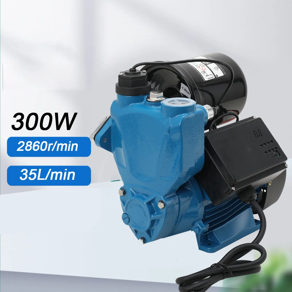 300W 110V Water Pressure Booster Pump 35L/min MK-300D Self Priming Water Pressure Booster Pump IP44