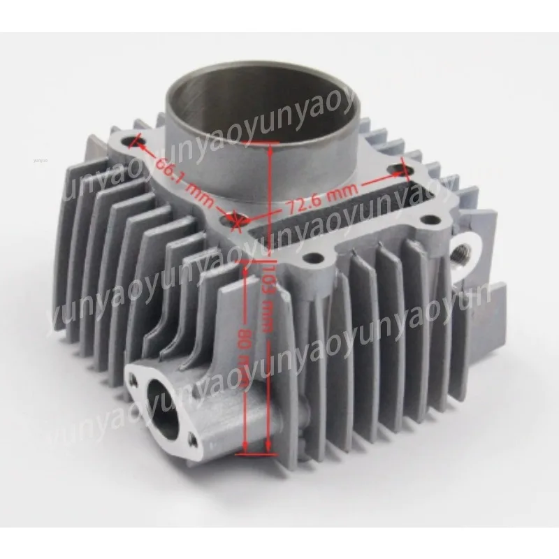 4-Valve Cylinder Kit for Horizontal Dirt Bike Engine, Steel Bore Piston Ring Set Performance Upgrade