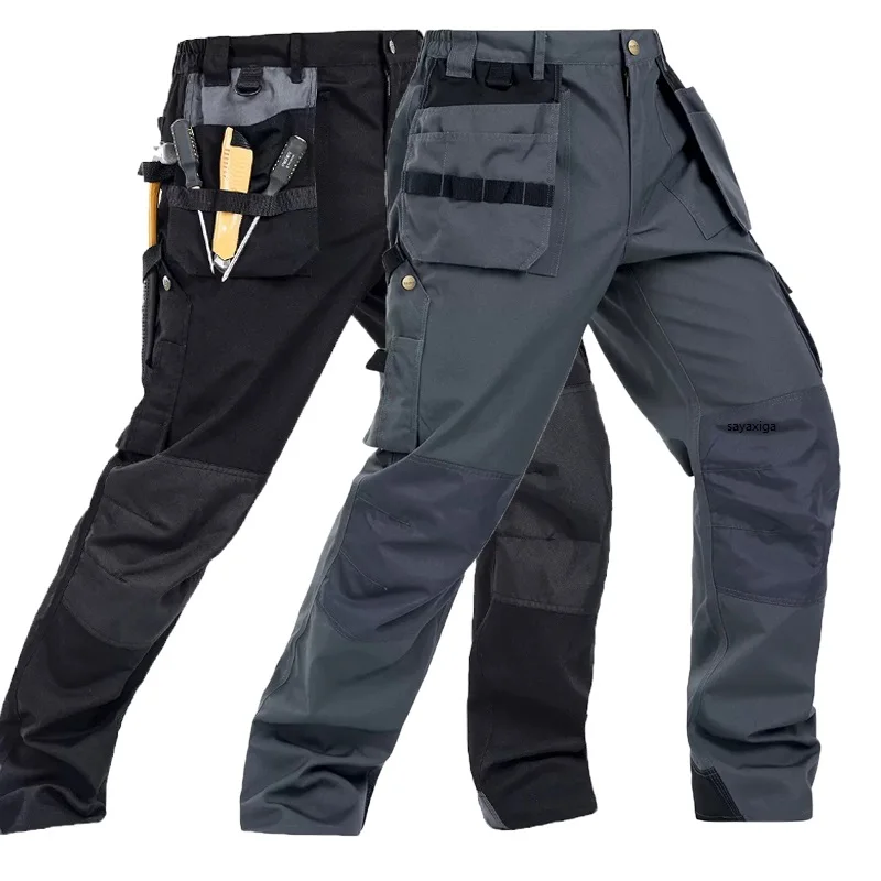 

Men's Cargo Pants Wear Resistant Work Pants Multi Pockets Working Trousers For Men Mechanic Uniform Knee Reinforcement Pants 4xl