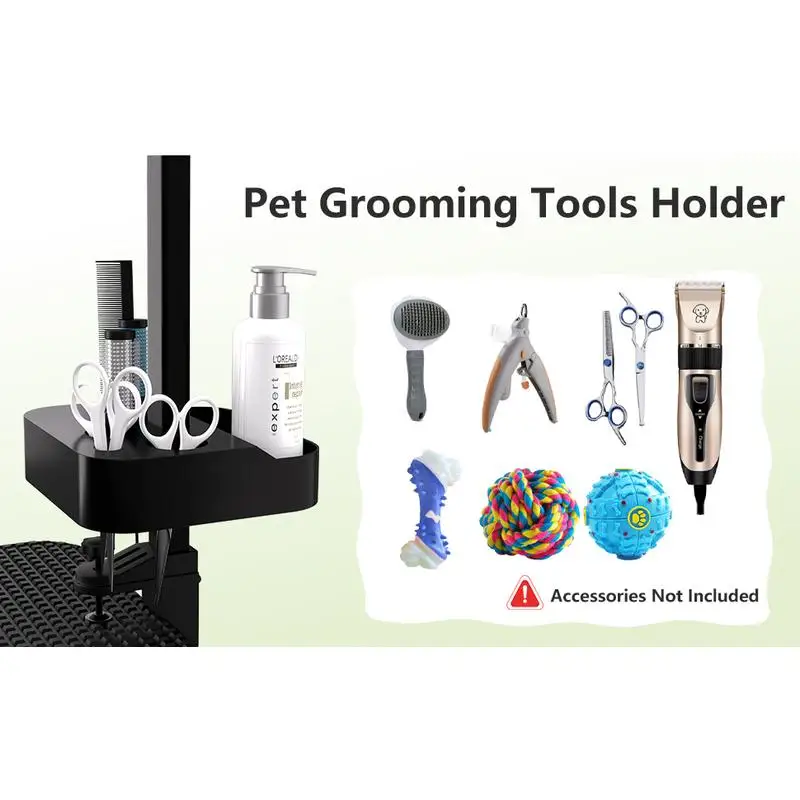 طاولة للعناية بالكلاب قابلة للطي مقاس 36 بوصة، محطة تجفيف للحيوانات الأليفة قابلة للتعديل مع أذرع وأكواب، صينية شبكية للاستخدام المنزلي - أزرق