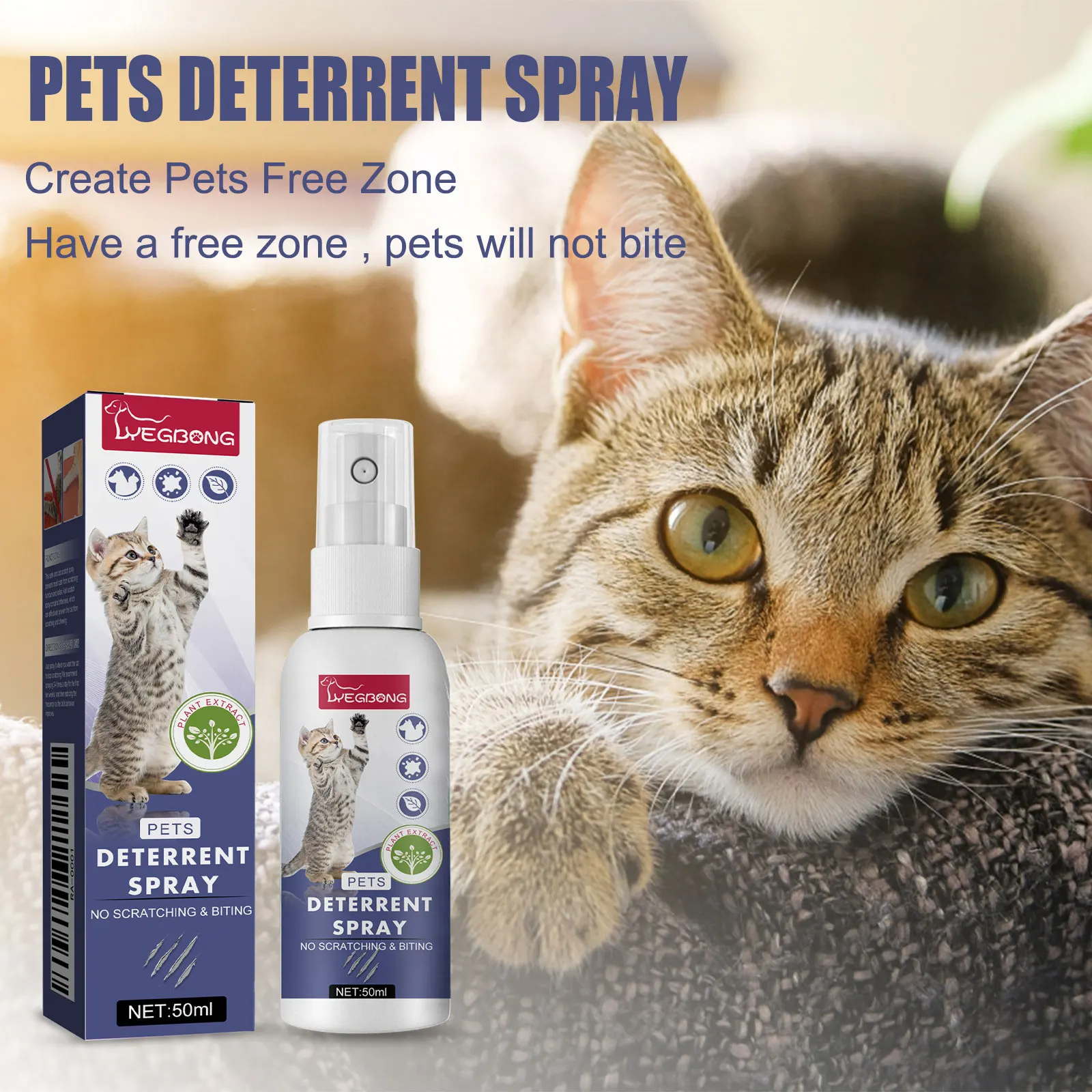 Pet Anti Scratch Deterrent Spray For Cats Dogs, Natural Repellent To Stop Pets Scratching Sofa Furniture Doors