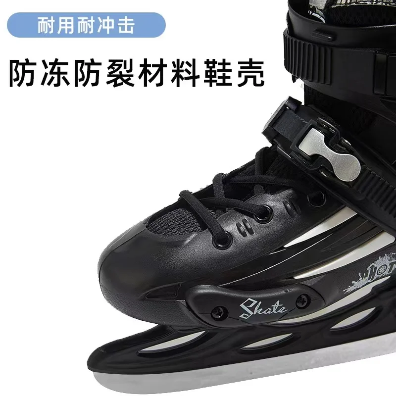 Ice Skating Shoes for Children, Kids Inline Skates Shoes for Boys and Girls, Outdoor Fancy Sneakers, 304 Stainless Steel, Winter