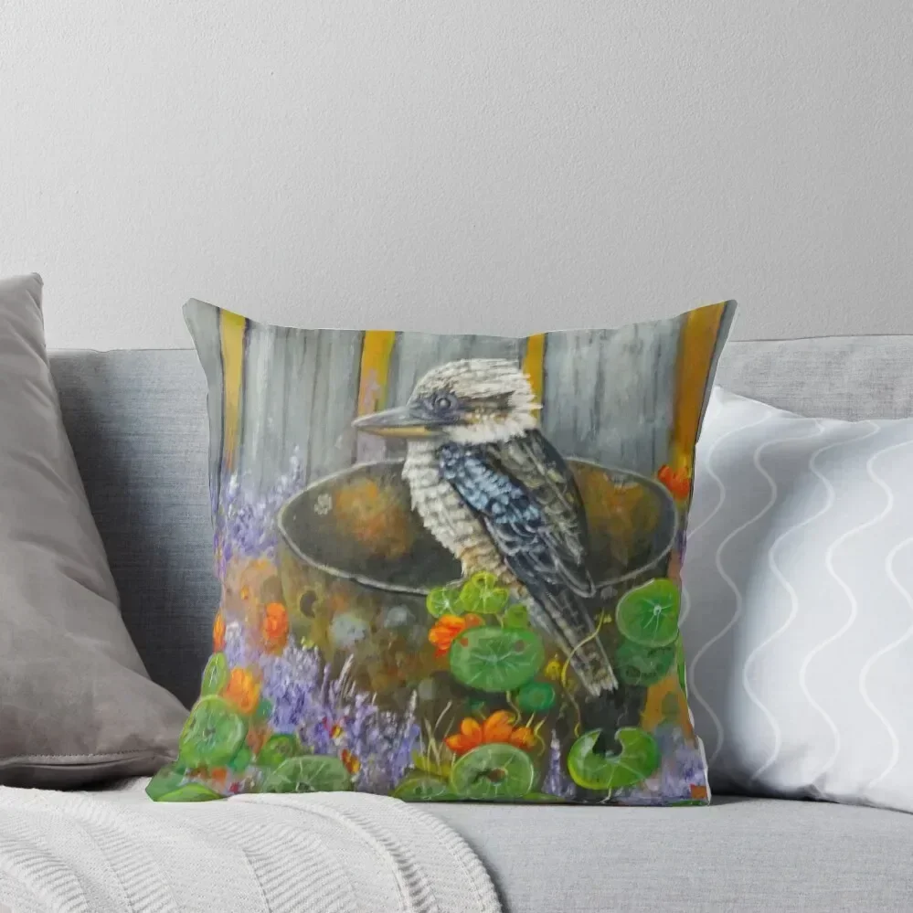 

Kookaburra in the garden Throw Pillow Luxury Pillow Case Sofa Covers For Living Room Luxury Sofa Cushions pillow
