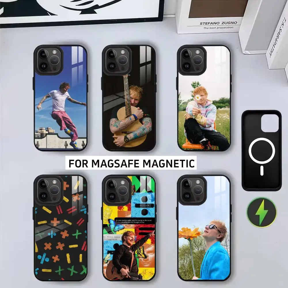 

Singer E-Ed Sheeran-S Phone Case For iPhone17,16,15,14,13,12,11 Plus,Pro Magnetic with Magsafe Wireless Charging