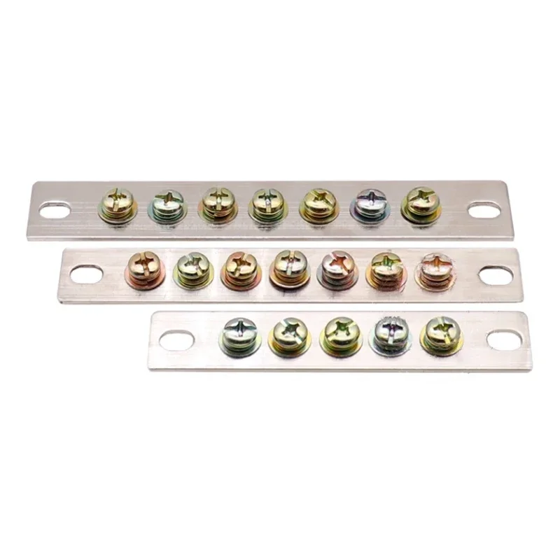 5pcs/lot 3/5 Holes Ground Row Zero Row High Current Grounding Copper Ground Terminal Zero Row Wiring Terminal