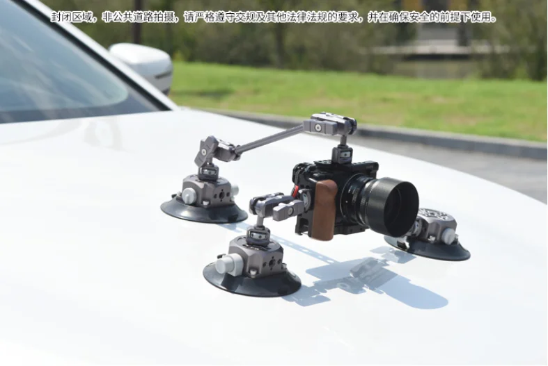 Aluminum Alloy Suction Cup ABS Vacuum Pump Ultra-Strong Suction for Gopro Outdoor Sports Camera Photography Shooting Accessories