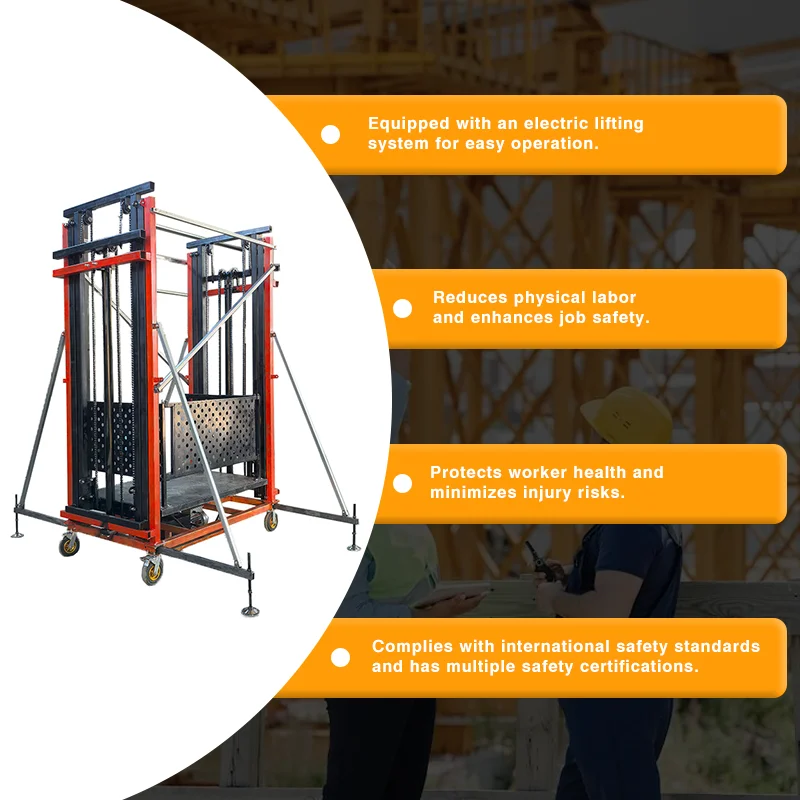 New Electric Scissor Lift Elevator Foldable Remote Control Scaffold Platform for Ladder Cripple Scaffolding Mobile Work 300kg