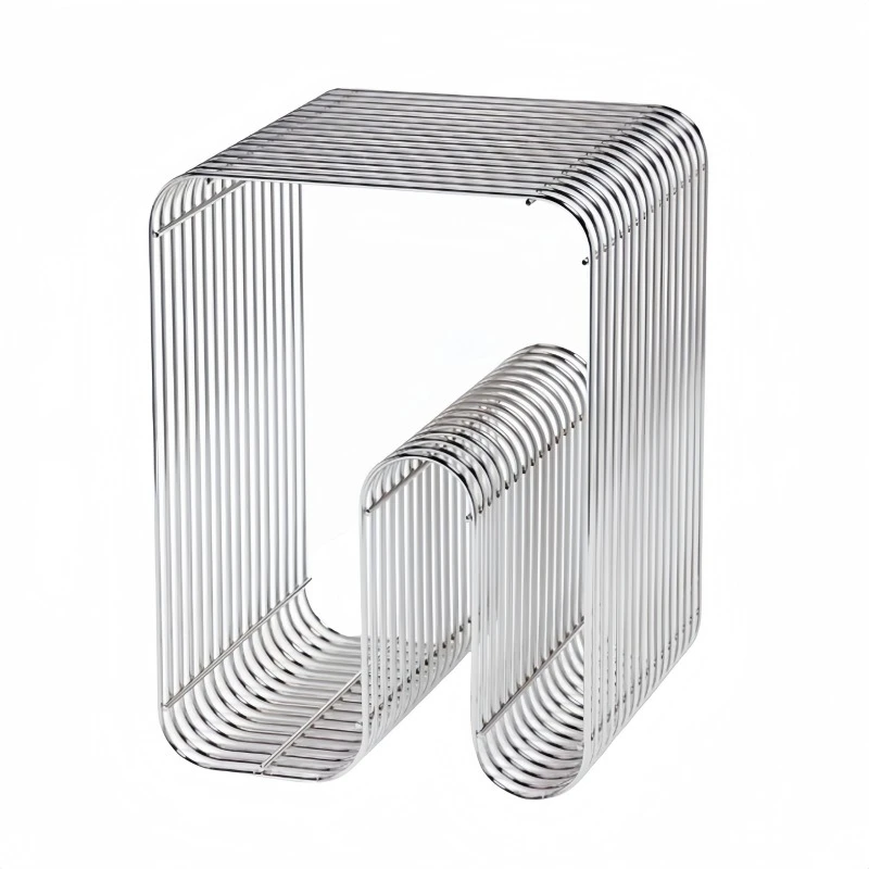 

Geometric storage bookshelf, Nordic, stainless steel, small coffee table, simple and modern, creative,