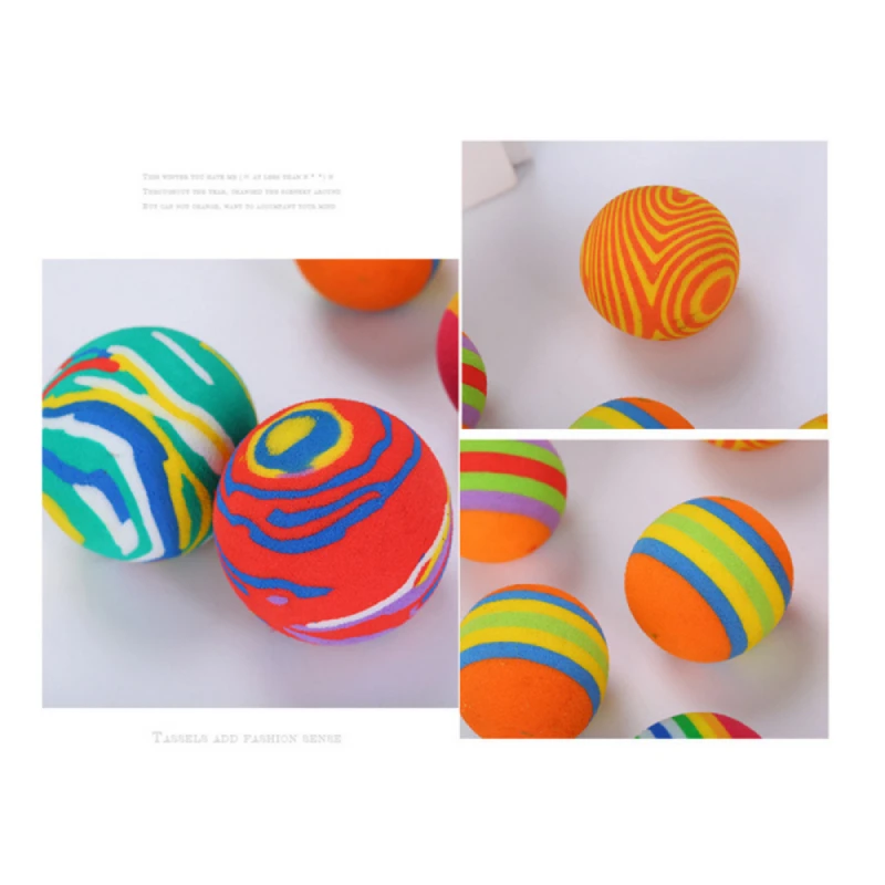 1/2/3/4/5pcs Cat Toy Ball Toys For Cats Foam Multicolor Balls Pet Toy Interactive Training Toys Pet Cat Supplies Cat Accessories