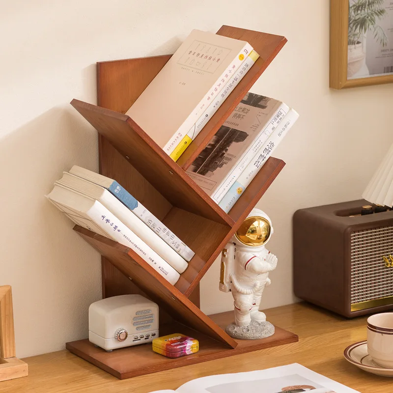 Desktop bookshelf Shelf Home storage rack Bedroom cabinet Student desk shelf Small multi-layer simple