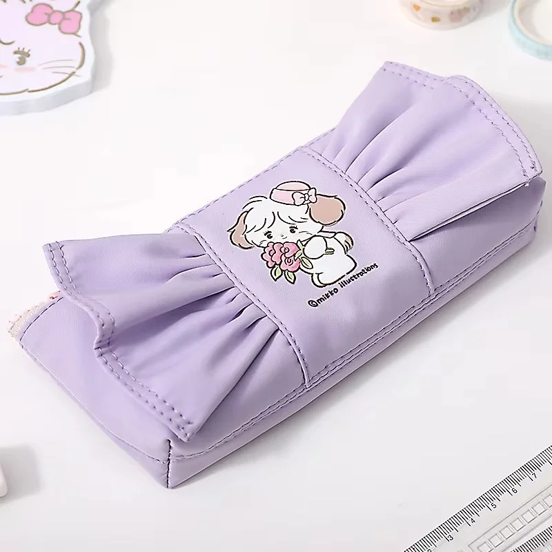 Kawaii Mikko Storage Box Anime Creative Cute Cartoon New Pencil Case Single Shoulder Stationery Storage Bag Makeup Brush Bag