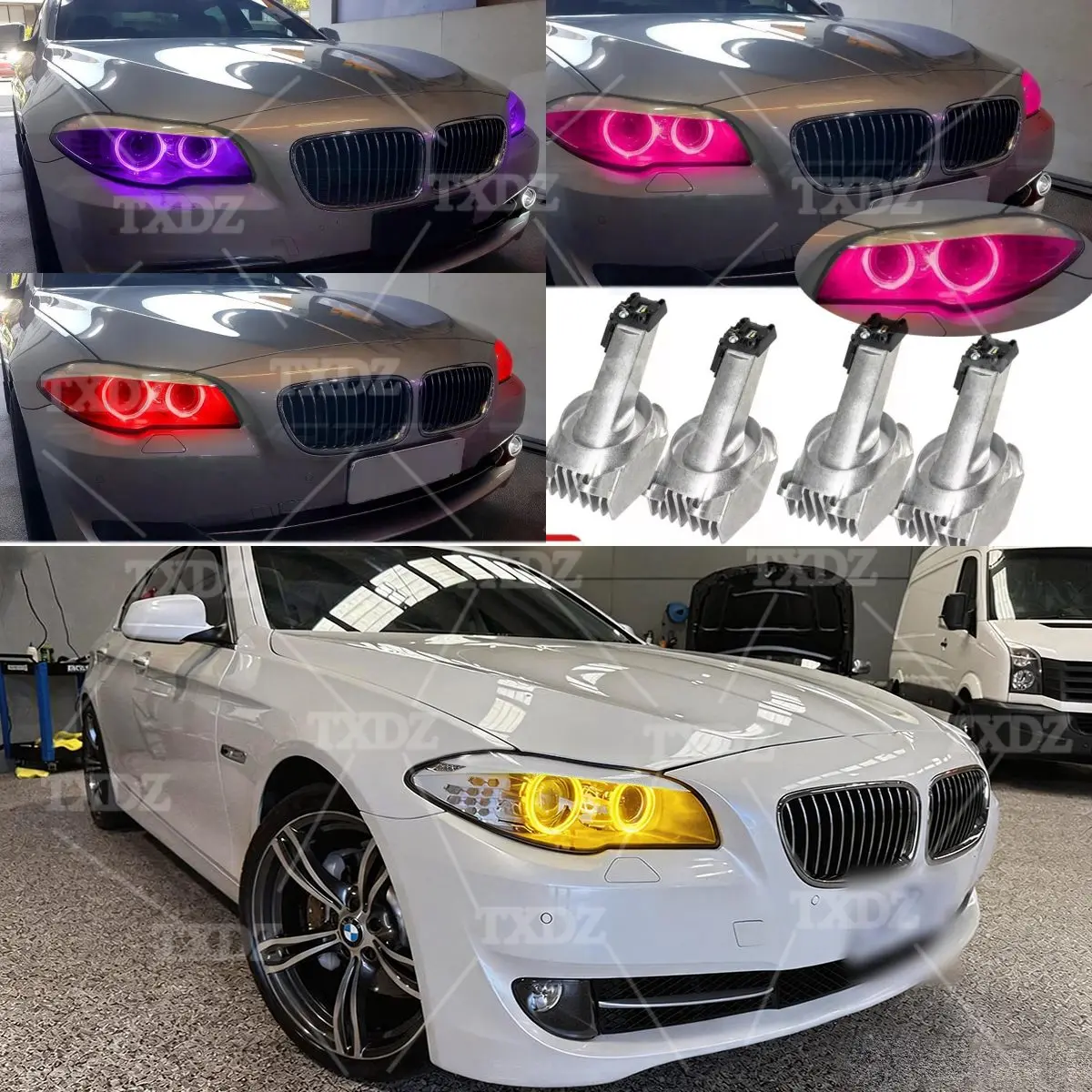 CSL Yellow Angel Eyes DRL Modules For 2011-2013 BMW F07 F10 F11 Pre-LCI M5 523i 528i 530d 535i 550i Xenon Headlight 63127262731