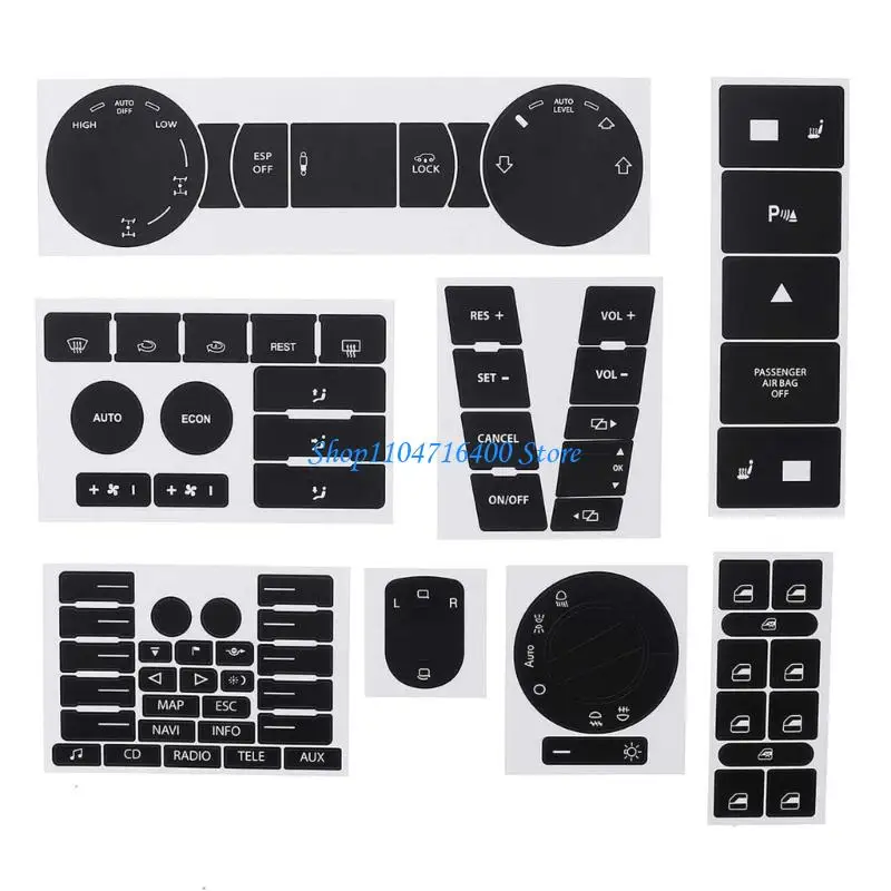 

y1gd Wear Resistant Dashboard Sticker Set For Car Switches Panel Restoration Project