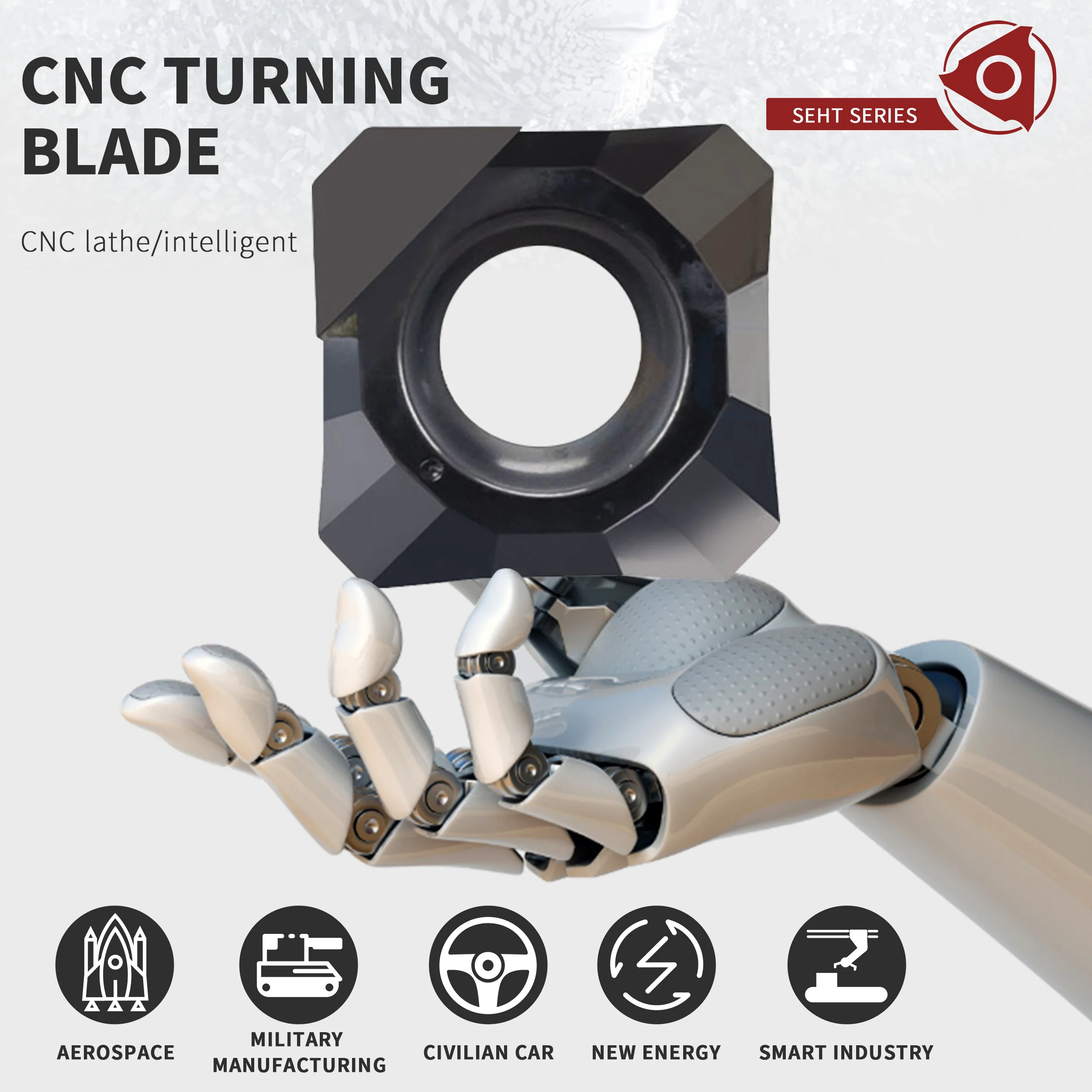 2 pz SEHT1204 PCD SEHT1204 CBN diamante ad alta durezza inserti in nitruro di boro cubico tornio CNC inserti di fresatura di tornitura di alta qualità