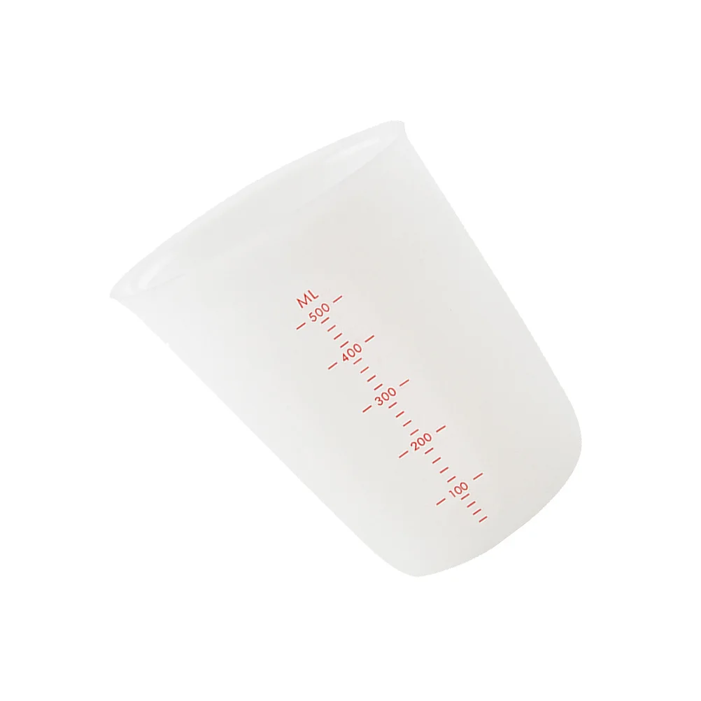 

Semi Transparent Silicone Measuring Cup 500ml Graduated Scale Easy Clean Kitchen Laboratory Liquid Measuring Beaker