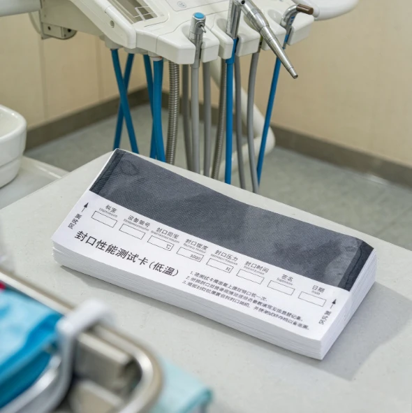 Dental & Hospital Heat Sealer Test Card/Paper, High/Low-Temp Seal Validation Indicator , Autoclave Roll Covering Test Strip