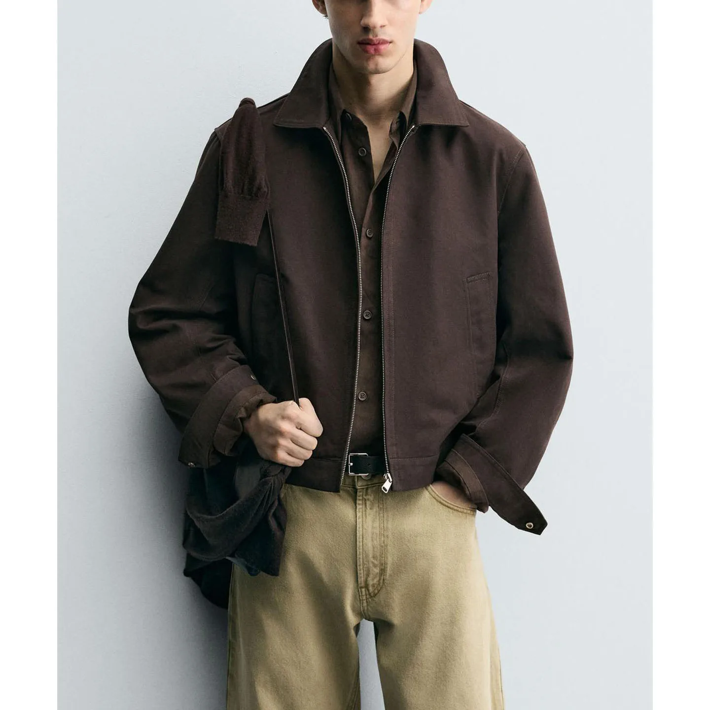 

Loose Fit Long Sve Notch Collar Commuter Sle Suit Jaet Women's Casual Polyester Fiber Autumn Faion Outerwear