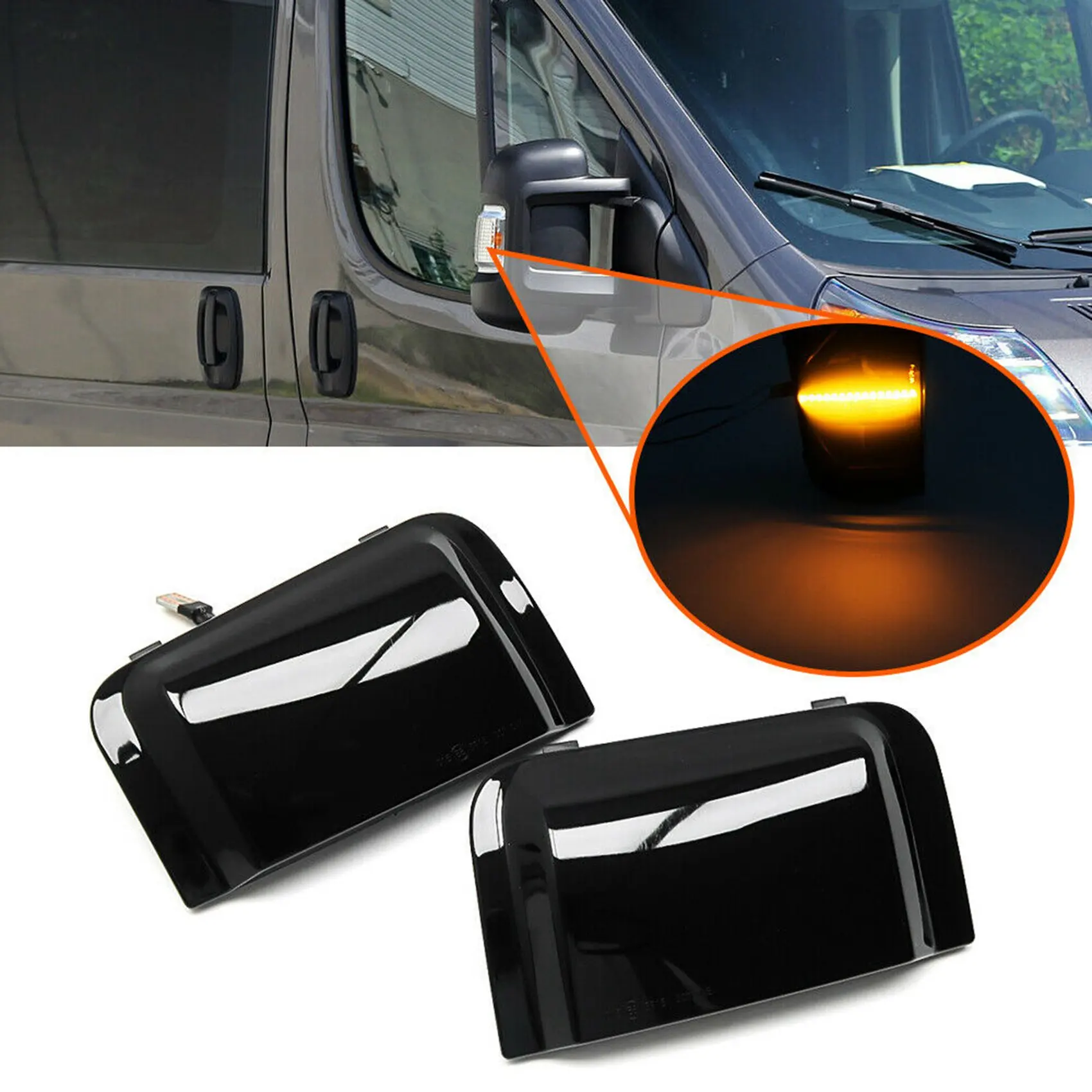 Dynamic Turn Signal Mirror LED Light Rearview Mirror Light for Peugeot Boxer Fiat Ducato Type 250 Citroen Jumper