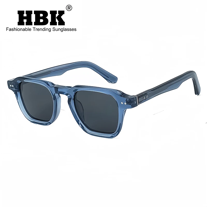 

HBK Punk Acetate Frame Polarized Sunglasses Men Retro Square Large Sun Glasses Women Outdoor Sport Driving Travel Eyewear UV400