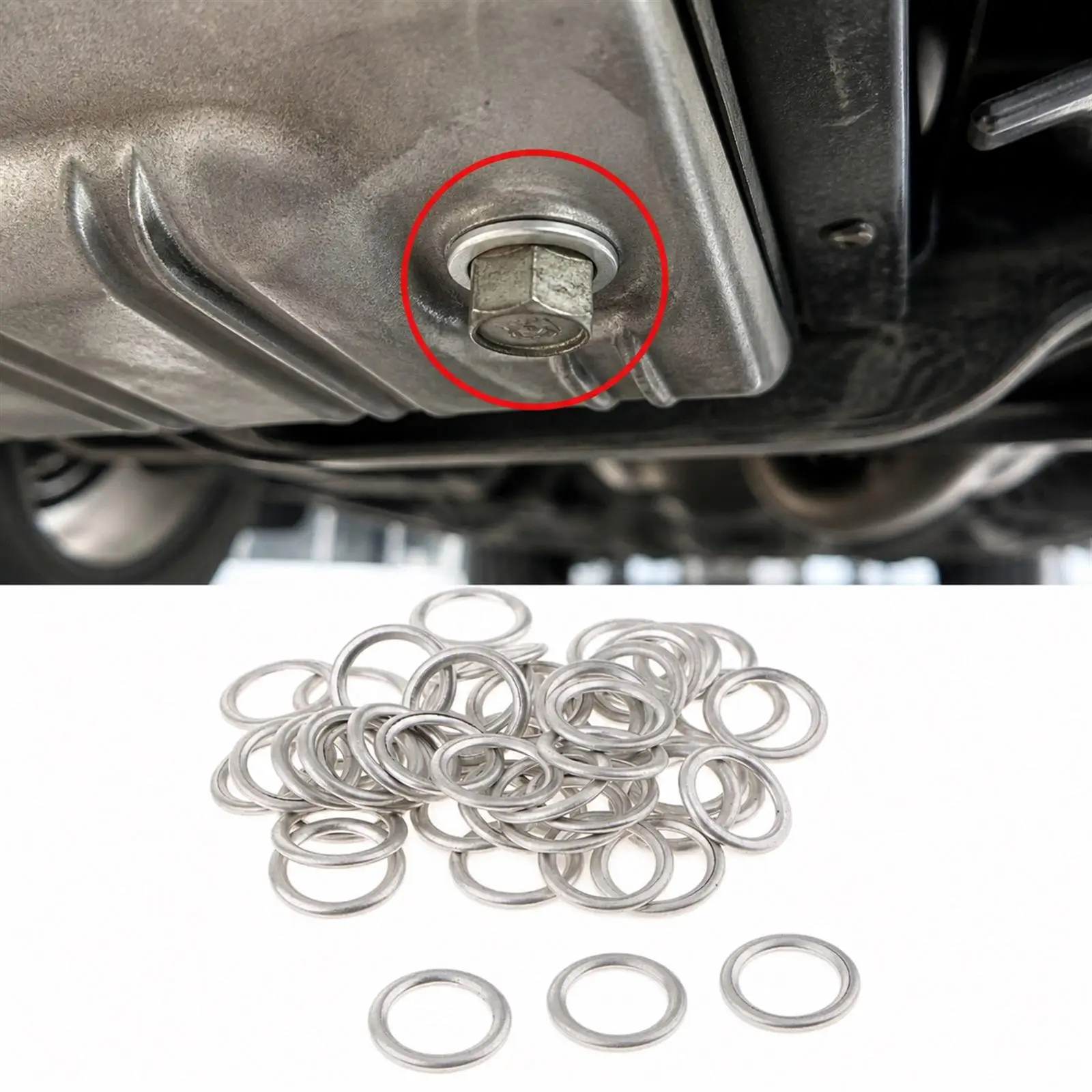 Car Engine Oil Drain Gasket Washer Metal Seal Kit for Audi Q5 3.0 V6 2009-2013 Maintenance