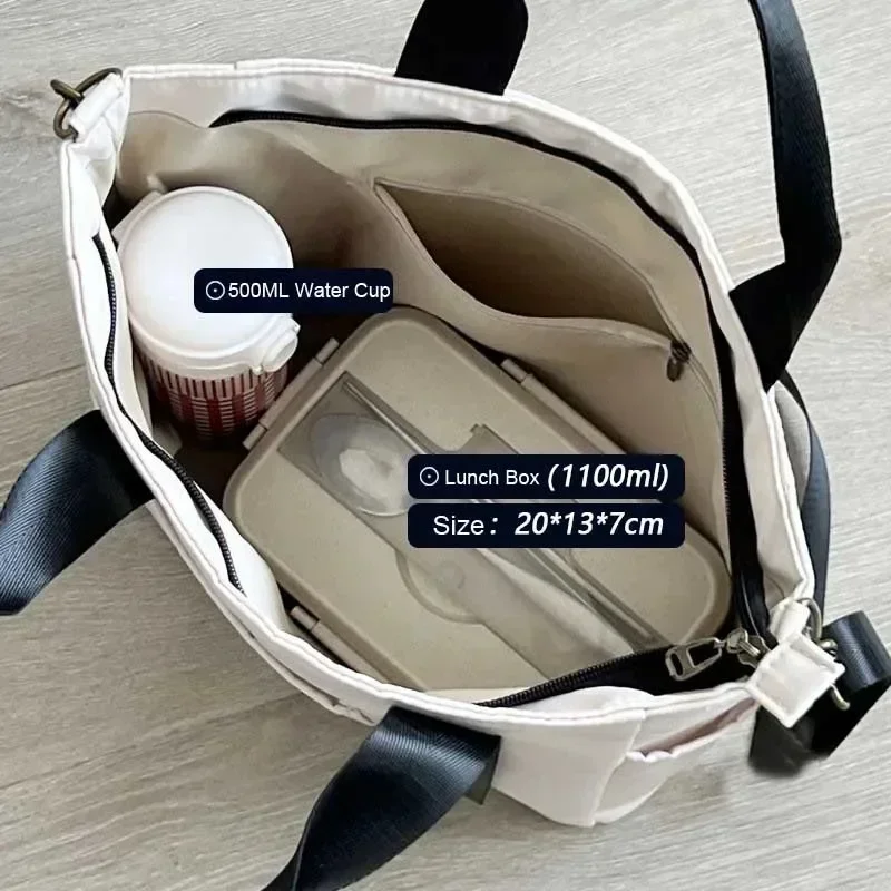 Neue Casual Tote Große Kapazität Schulter Tasche Nylon Wasserdichte Leinwand Handtasche Einfache Mode Messenger Taschen für Schülerin – Detail 3
