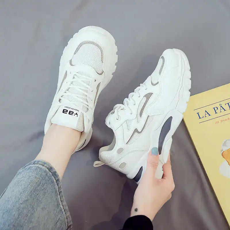 Size 36 Tied Luxury Brand Sneakers Women Chunky Brands For Women Ladies Flat Shoes Sports Sports Vzuttya Top Comfort