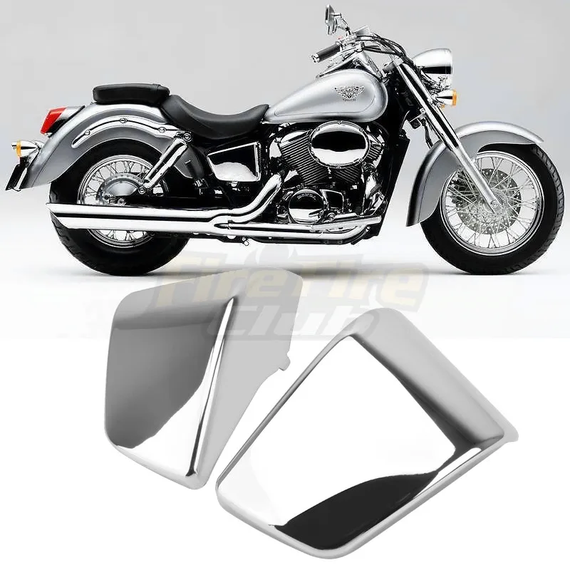 

Motorcycle Chrome Left Right ABS Battery Side Fairing Cover Guard For Honda Shadow ACE VT400 VT750 VT 400 750 1997-2003