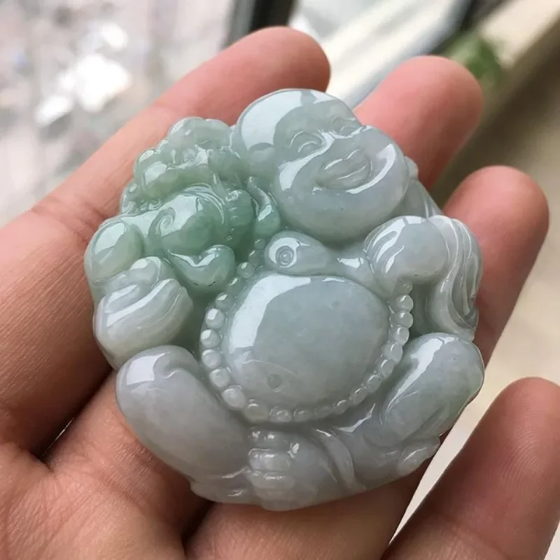 

Кулон Будды Cuise, кулон Будды Pixiu из нефрита, женское ожерелье Будды Майтреи