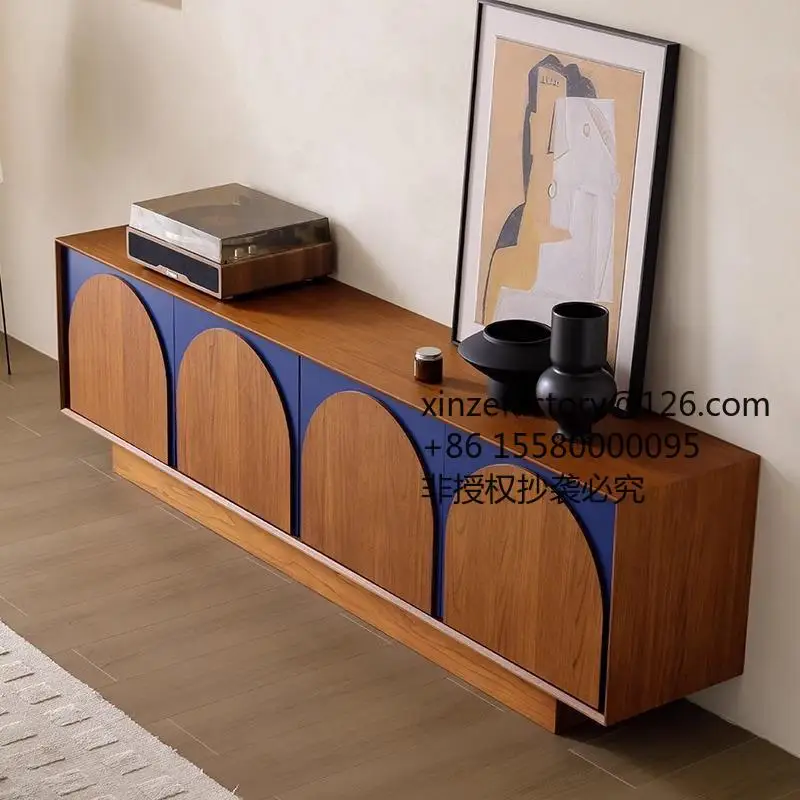 

Customizable French Vintage Solid Wood TV Cabinet Danish Vintage Style Locker