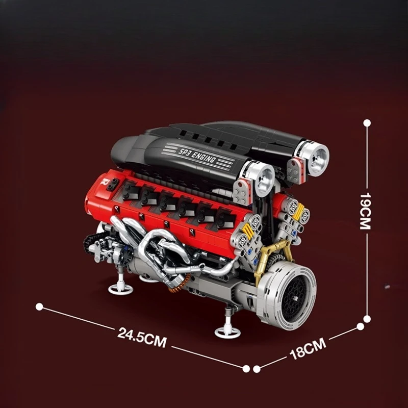 33016 محرك السيارة الرياضية MOC اللبنات مع محرك 1240 قطعة تجميعها تحصيل ألعاب السيارات نموذج الطوب الأولاد الهدايا