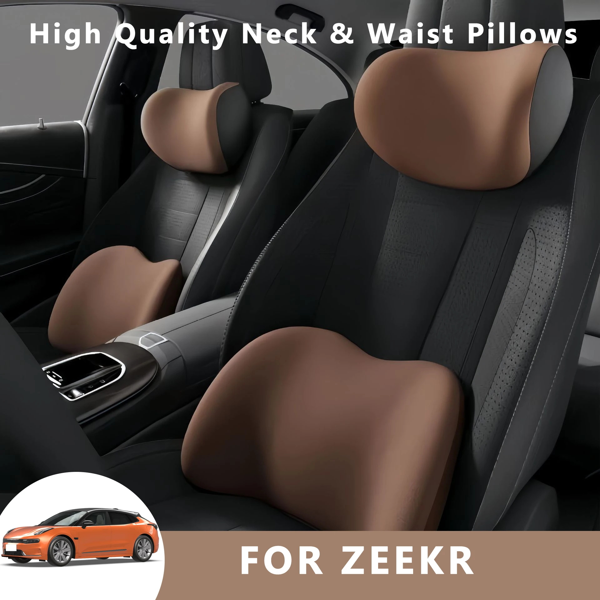 

Car Neck Pilow Protector Auto Seat Headrest Soft Waist Cushion Neck Cushion Backrest Lumbar Support for ZEEKR 001 007 009 X