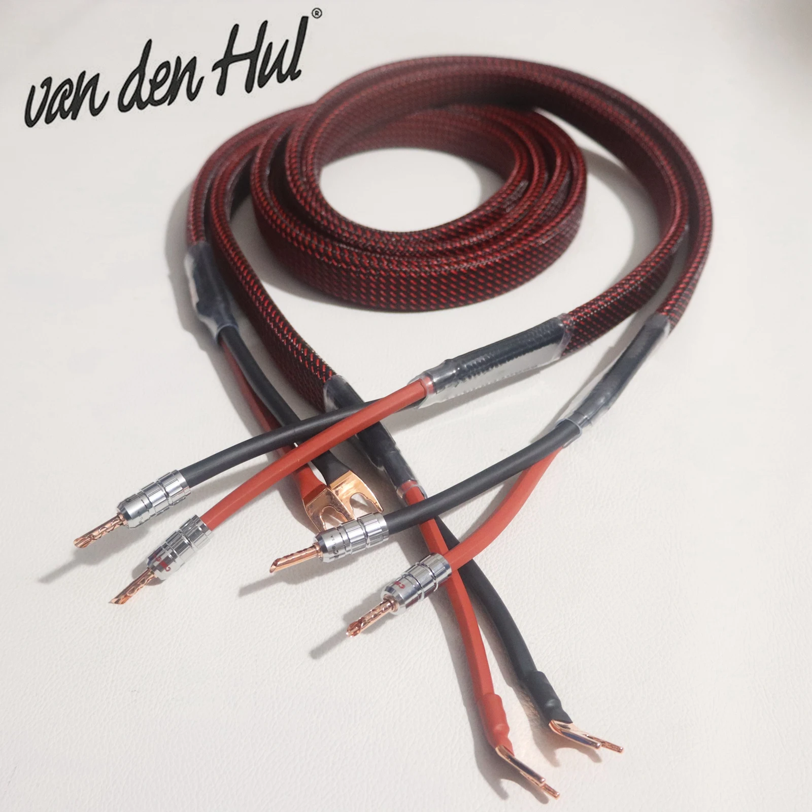 1-pair-new-upgrade-8awg-van-den-hul-the-magnum-mk-speaker-cable-silver-plated-hifi-audio-line-with-red-copper-banana-spade-plug