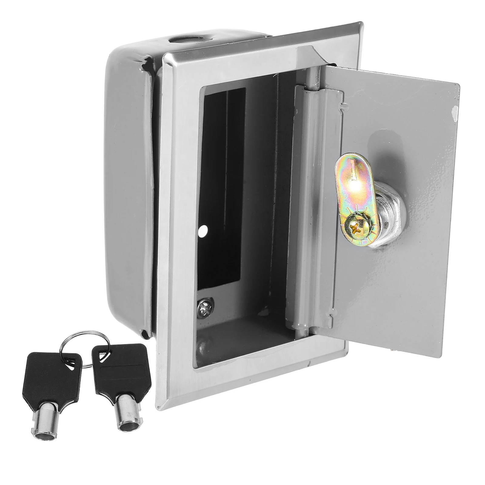 

Electric Shutter Door Switch Box Roller Open Close Button Silver Garage Access Remote Control Empty Panel Manual