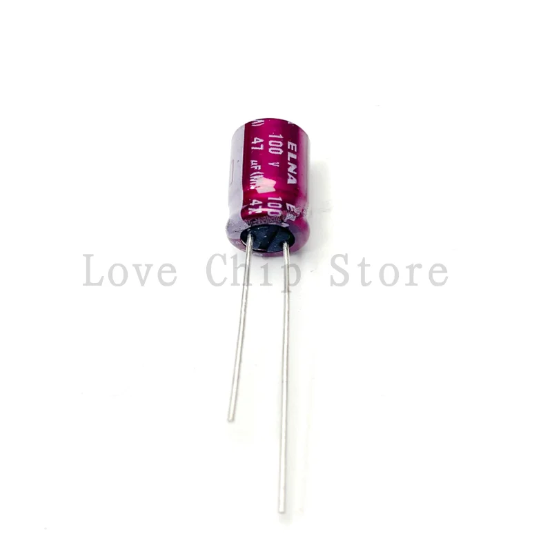 5Pcs/10Pcs/20Pcs New 47UF 100V Japan Elna Audio Capacitor 100V47UF 8*12mm RA3 Purple Red Robe