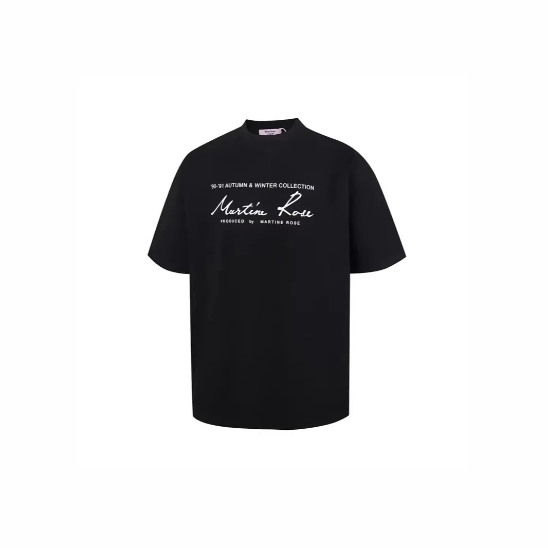Martine rose Simple style plain letter print loose-fitting T-shirt for both men and women, short-sleeved, trendy