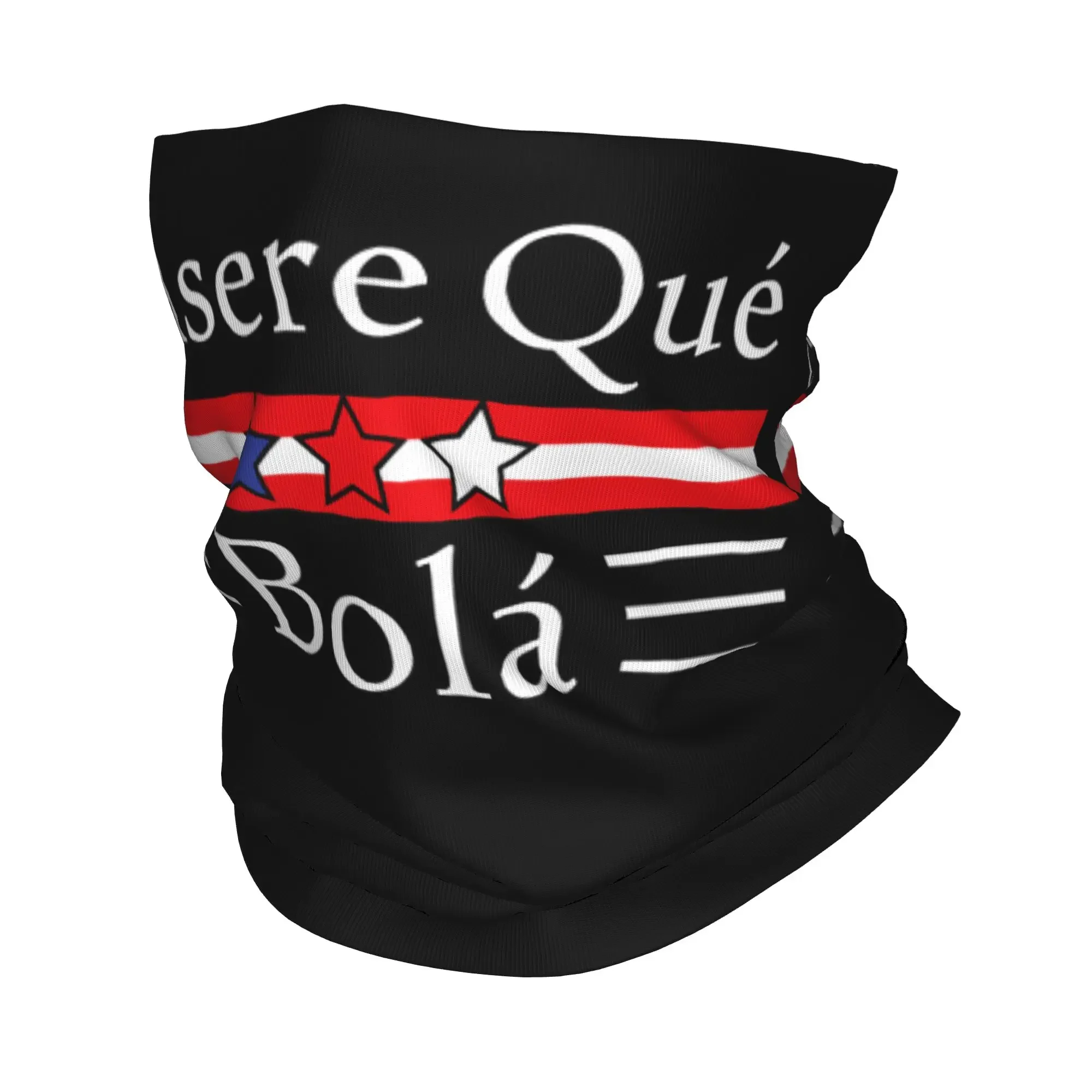 New Funny Cuban Greeting Asere Que Bola Bandana Neck Gaiter Printed Flag Balaclavas Mask Scarf Warm Headwear Fishing Unisex Adul