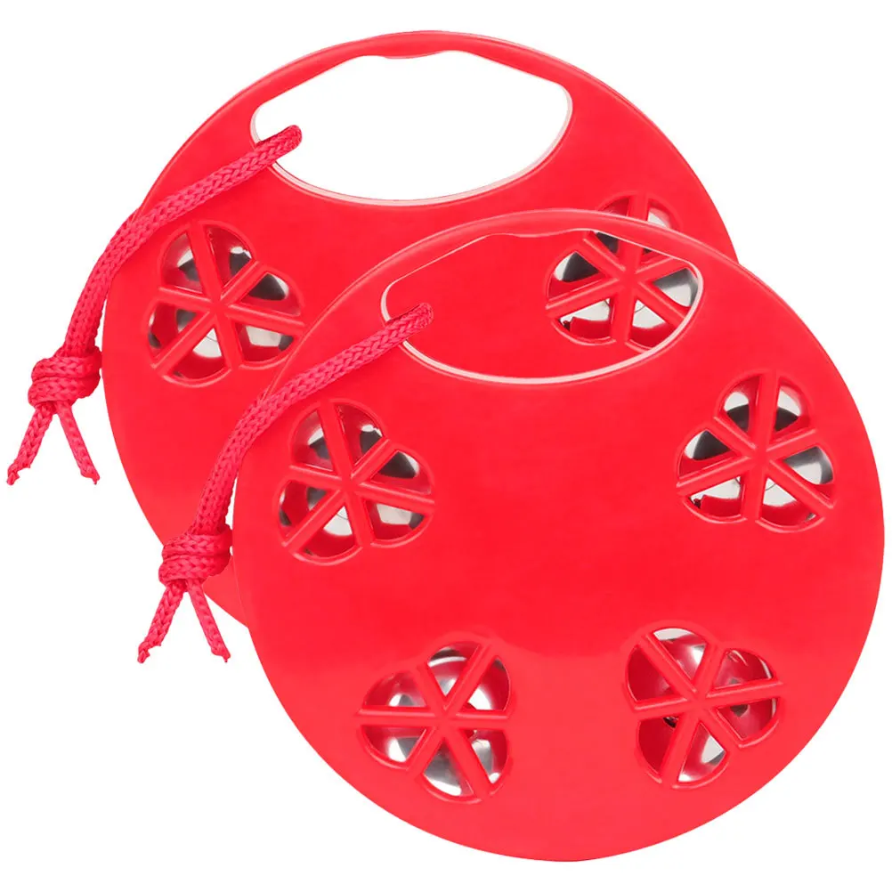 Tambor de sino de flor portátil, 2 peças, pandeiro infantil, instrumento musical de percussão para educação precoce, desenvolvimento de ritmo, criança